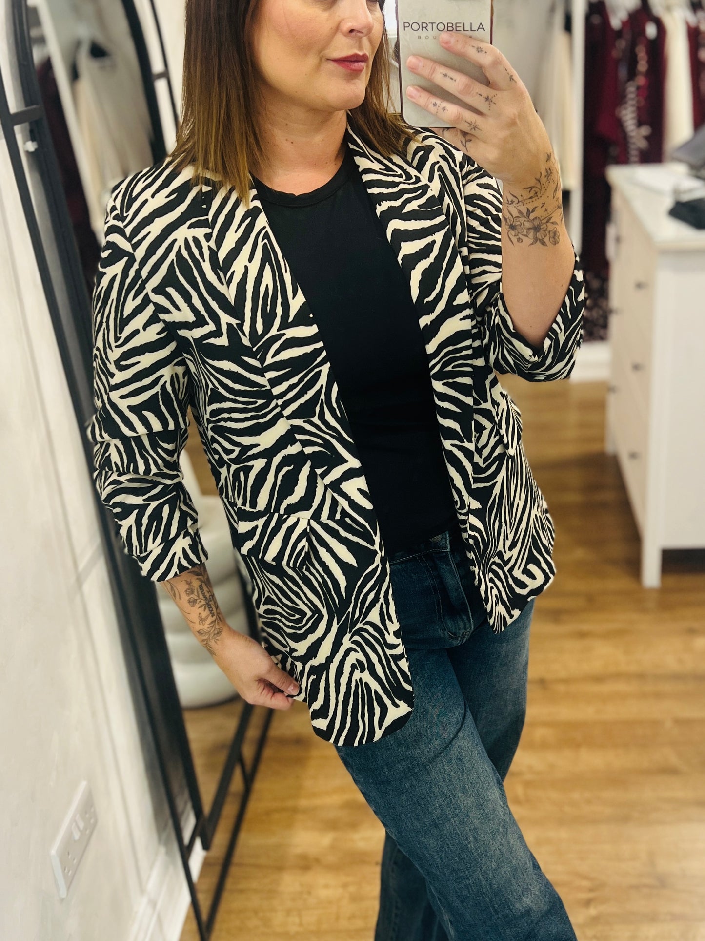 ZEBRA PRINT BLAZER